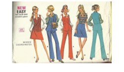 2215 MCCALLS LONG VEST, A-LINE SKIRT, PANTS, BLOUSE PATTERN 12;  16 choice